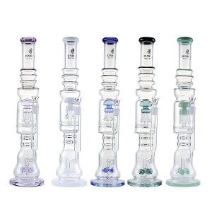 20" High Point Glass Disk & Jellyfish Perc Multi Chamber Water Pipe - [JLA-98]